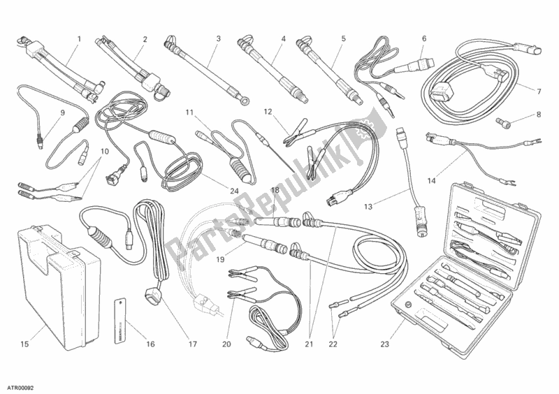 Alle onderdelen voor de Drukcontrole-instrument van de Ducati Monster S4 RS USA 1000 2007